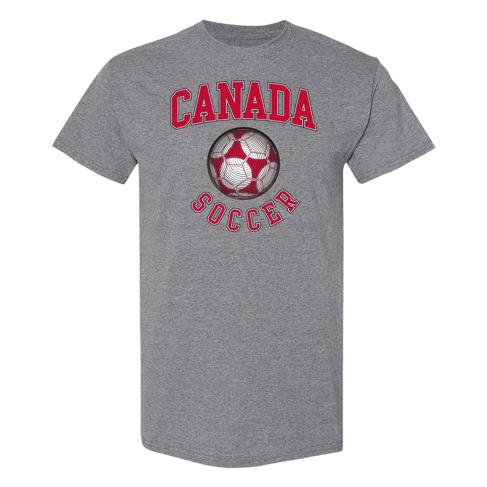 Canada Soccer Ball T-Shirt - Graphite Heather S