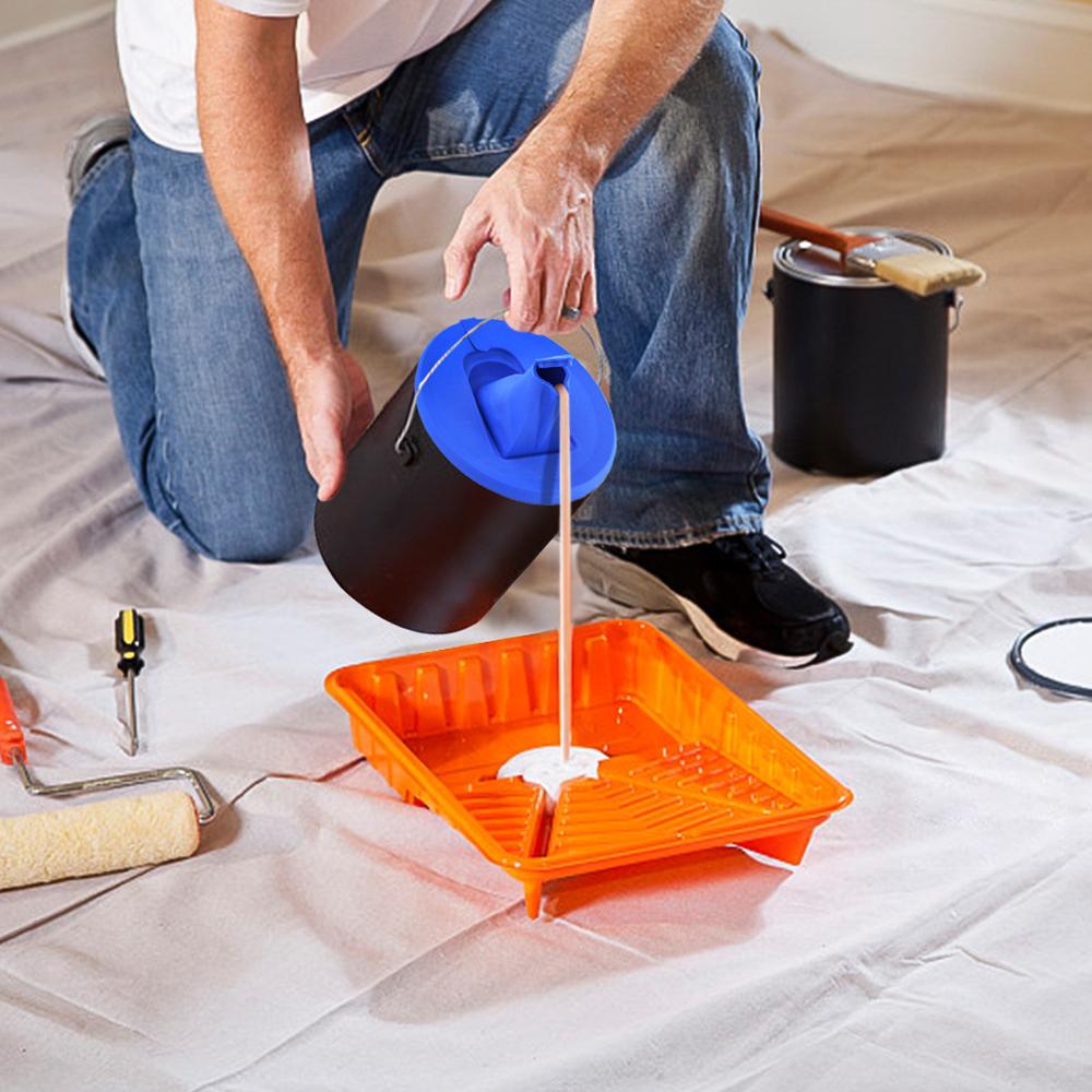 Retractable Spout Paint Can Lid Sealed with Ventilation Hole Paint Pouring Supplies for Paint Storage with Collapsible Spout