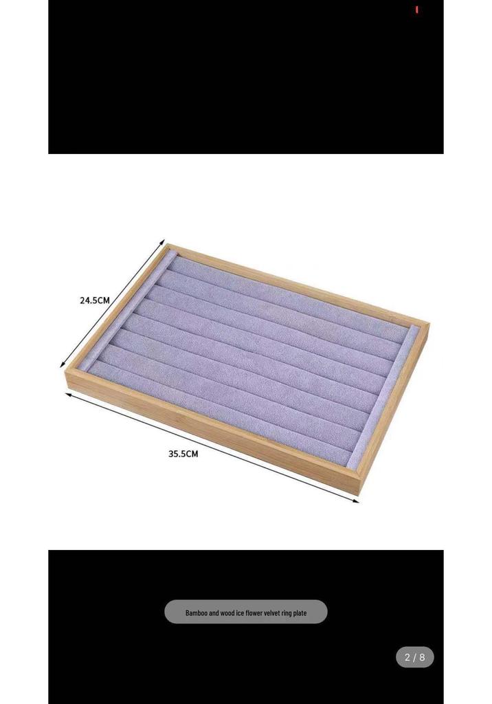 Bamboo Wood Jewelry Display Tray for Rings and Earrings