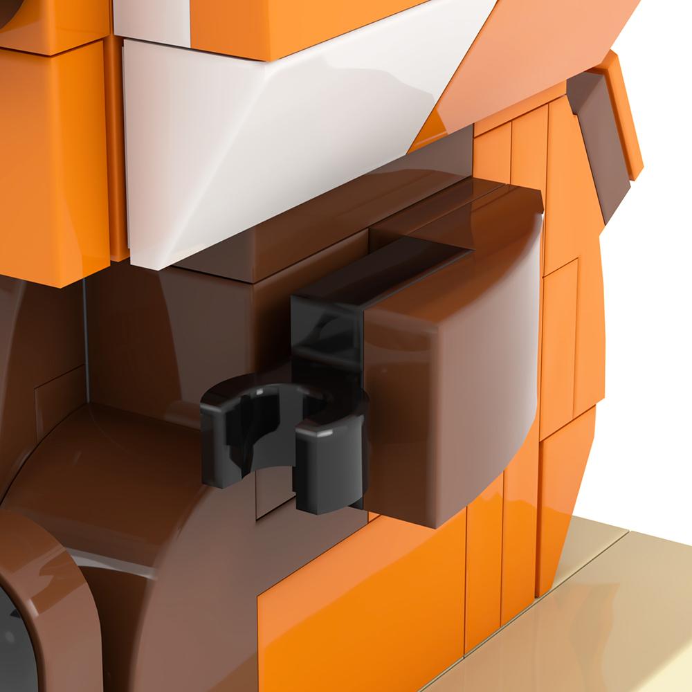 MOOXI Djurserie 152 st. Klossar Röda pandor BrickHeads Byggklossar Barn Utbildningsleksaker För Barn Födelsdagspresent MOC7223