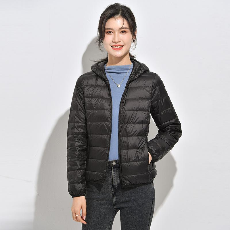 

Элегантная тонкая куртка-пуховик для женщин, легкая, легкая, укороченная куртка для улицы на осень и зиму 5XL