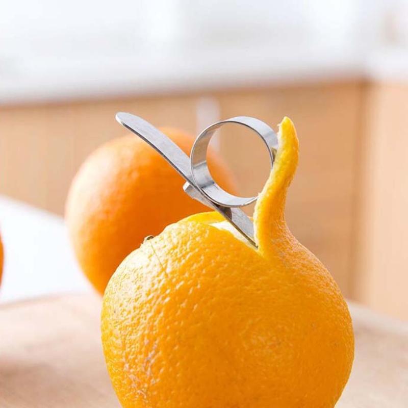 Sbucciatori Arance Sbuccia Arance Facile da Aprire Acciaio Inossidabile Sbuccia Limoni Rimuovi Buccia Frutta Agrumata Affettatore Sbucciatura Gadget da Cucina