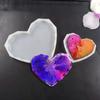 Epoxy Handcraft Cup Mats Silicone Placemat Heart Shaped Tray Mould Coaster Mold Resin Casting Mold Pad Clay Tools