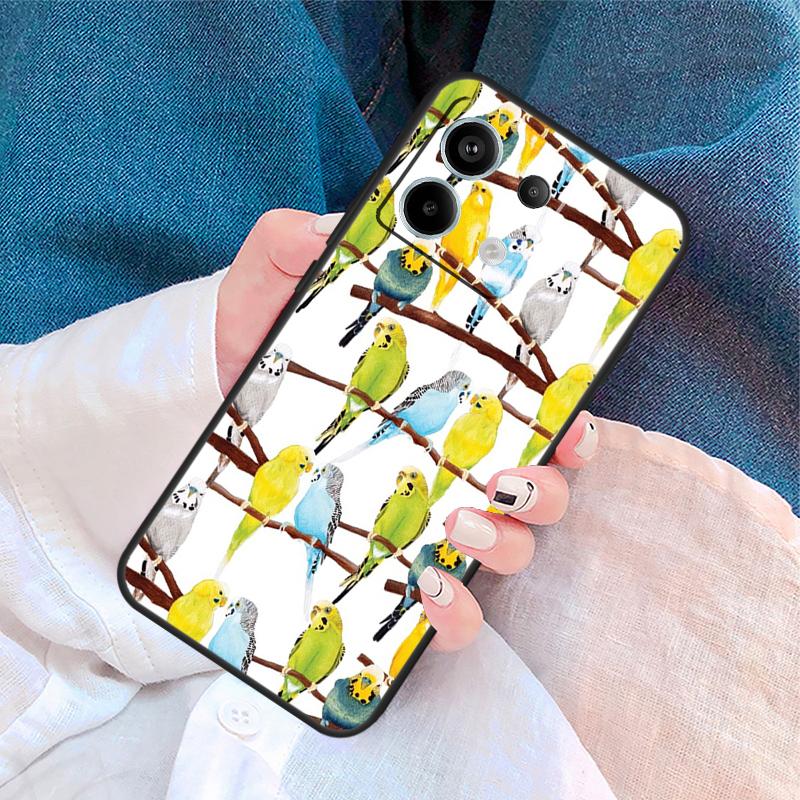 Animal Parrot Bird Cover For Xiaomi Redmi Note 14 13 Pro 12 11 9 10 9S 10S 11S 12S Redmi 14C 10C 12C 13C Case