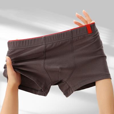 Men Boxer Underwear Mid-rise Elastic Waistband U-Convex Shorts Briefs Soft Fabric Smooth Stitching Basic Panties