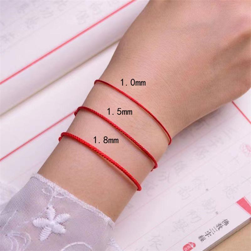 Handmade Red Lucky Knot Bracelet Rope Lucky Bangle Women Lovers' DIY Best Friends Lucky Bracelet Size Adjust