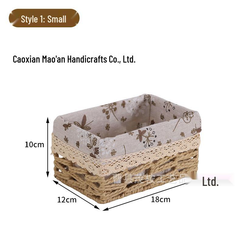 In-Stock Paper Rope Woven Storage Basket - Ideal for Miscellaneous Item Organization
