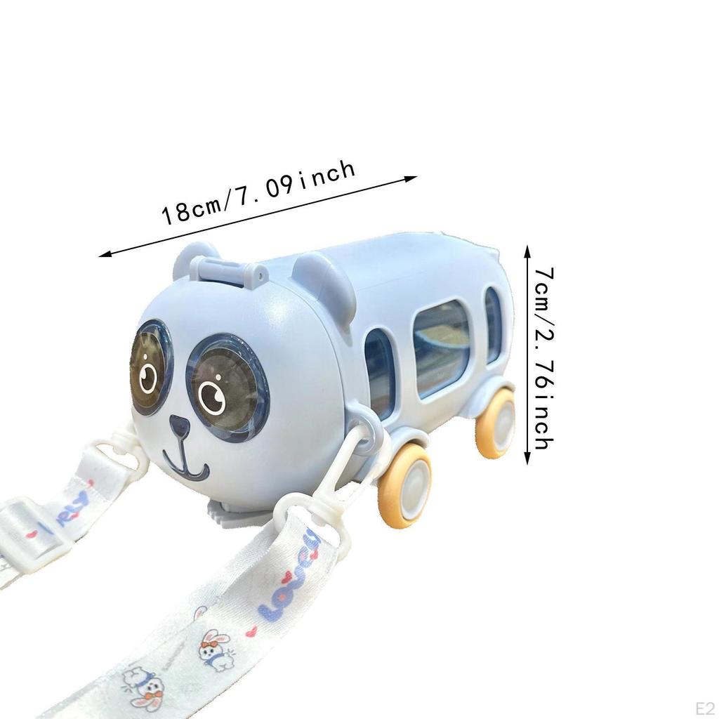 Bus-Trinkflasche für Kinder: Autobecher mit Strohhalm und Riemen - Auslaufsicherer Trinkbecher beweglich