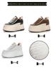 2026 Spring White Platform Wedge Shoes - Hidden Heel Casual Women's Sneakers with Thick Sole and Velvet Style