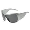 YK mask oversized frame sunglasses women's European and American trend ins sunglasses outdoor fashion one-piece sports sunglasses
