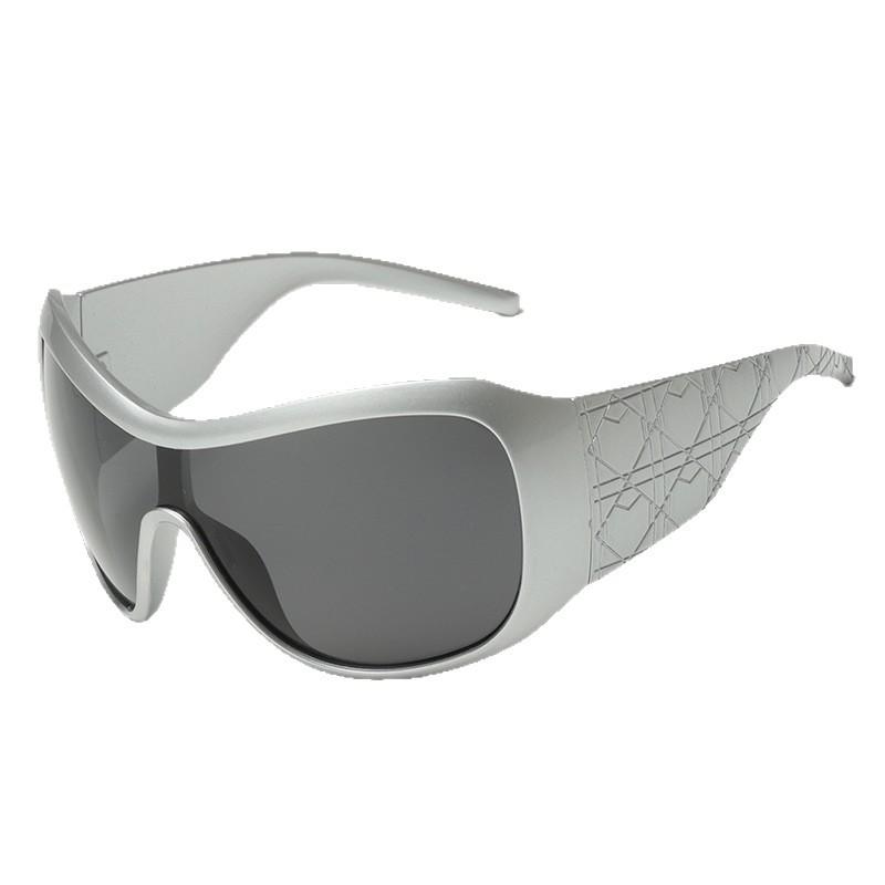YK mask oversized frame sunglasses women's European and American trend ins sunglasses outdoor fashion one-piece sports sunglasses
