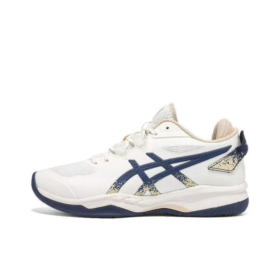 ASICS GEL FASTBLAZE Cushioning And Abrasion Resistant Coverage Low top Basketball Shoes Men's Beige Blue Sneakers 1063A109-100