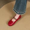 Niche literary style soft leather metal flat Mary Jane shoes women's 2025 European station round head retro temperament single shoe trend