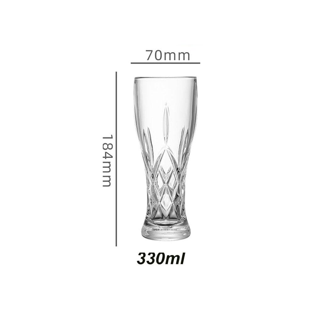 330ml/500ml High-end Craft Beer Glass Creative Carved Beer Glass Cold Drink Cup Household Large Capacity Water Cup Bar Glassware