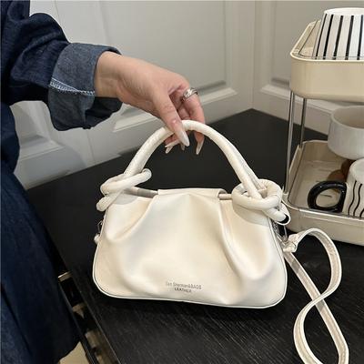 Popular High-end Niche Bag Women's New Summer Versatile Messenger Bag Fashionable Portable Pleated Small Bag