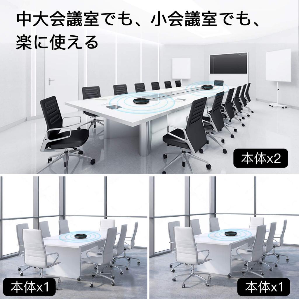 EMEET M220 Set of Conference Microphones and Speakers with Connectability for Meetings of Omnidirectional Sound Noise Positioning LED Web Remote and