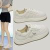 Leather little white shoes women's 2025 spring and autumn new versatile shoes breathable casual shoes summer soft-soled sports shoes women's
