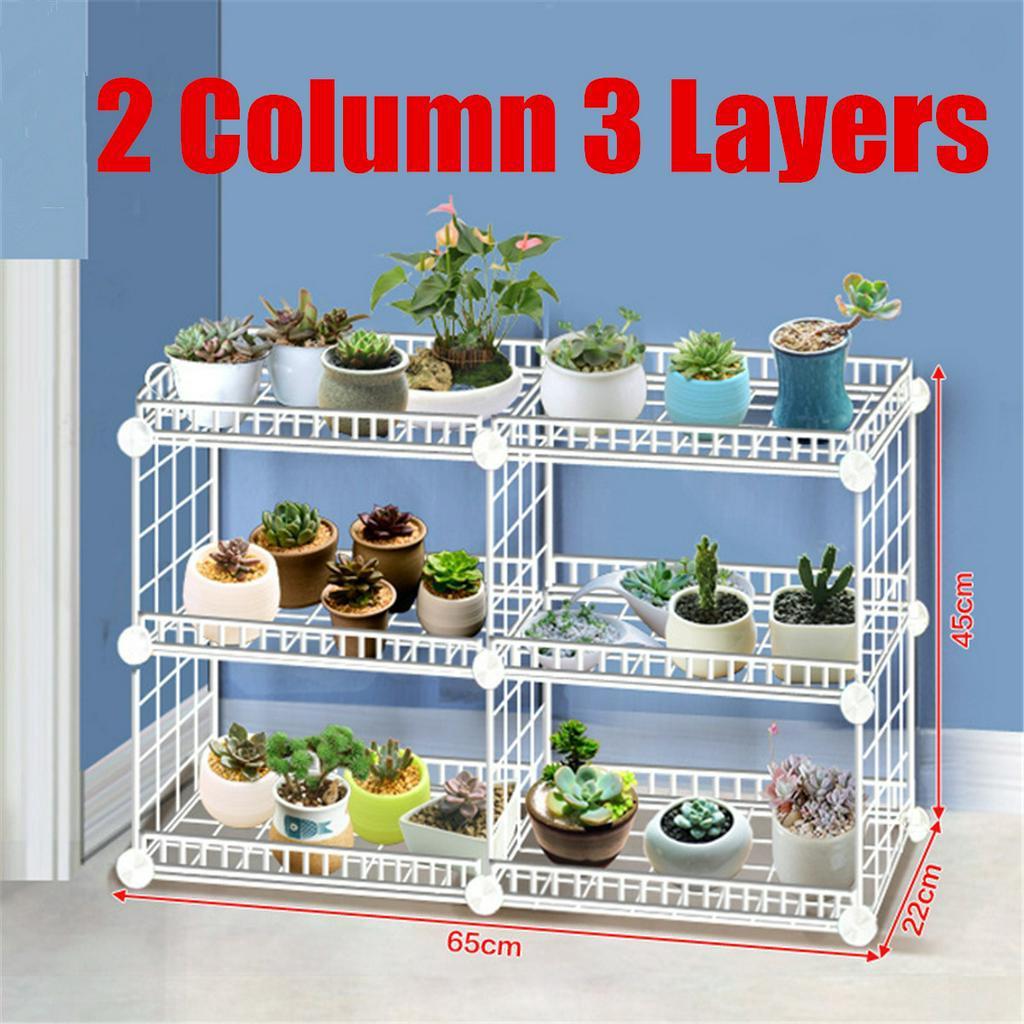 3/4/5 Layers Household Wrought Iron Multi-layer Plant stand With Four Sides Of Fence Rack Balcony Indoor Garden Flower Pot Shelf Detachable