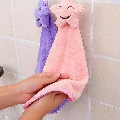 Koupelnové potřeby Závěsný Roztomilý Korálový Sametový Ručník do Koupelny Kuchyňský Zesílený Absorpční Bezlupinkový Utěrka na Nádobí Utěrka na Ruce Doplňky