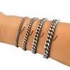 Men's Chunky Stainless Steel Miami Cuban Chain Bracelet Punk Wristband Silver Color Bangle Jewelry Accessory for Foot Hand Chain