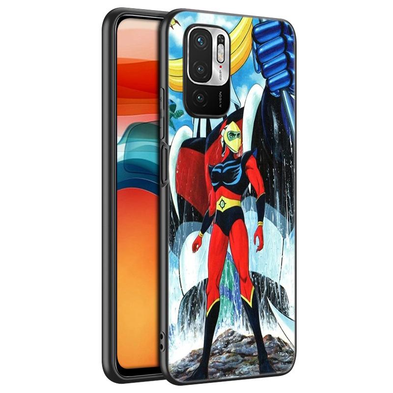 UFO Robot Grendizer Silicone Phone Case For Xiaomi Redmi Note 11 10 9 8 Pro 11T 10T 10S 9S 8T 9 9A 9C 9T Black Soft Cover Coque