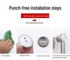 Adjustable No-Drill Stainless Steel Shower Head Holder and Sprayer Base