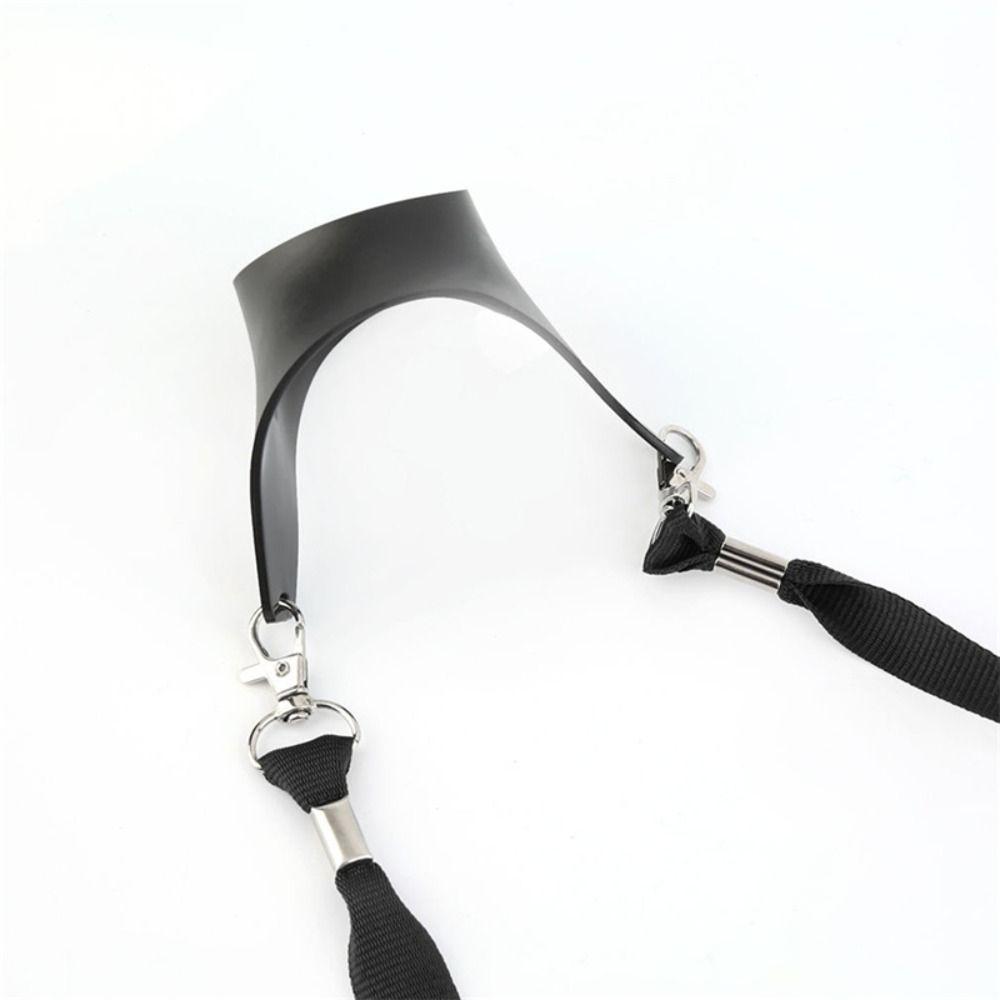 Black Yoke Glass Support Leather Wine Strap Sling Portable Wine Glass Holder  Birthday Party