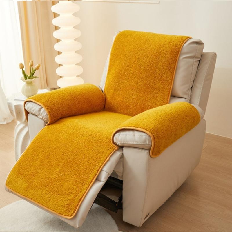 Armrest Protector Plushie Lambswool Sofa Armrest Cover Recliner Protector for Home with Kids and Pet Slip Resistant