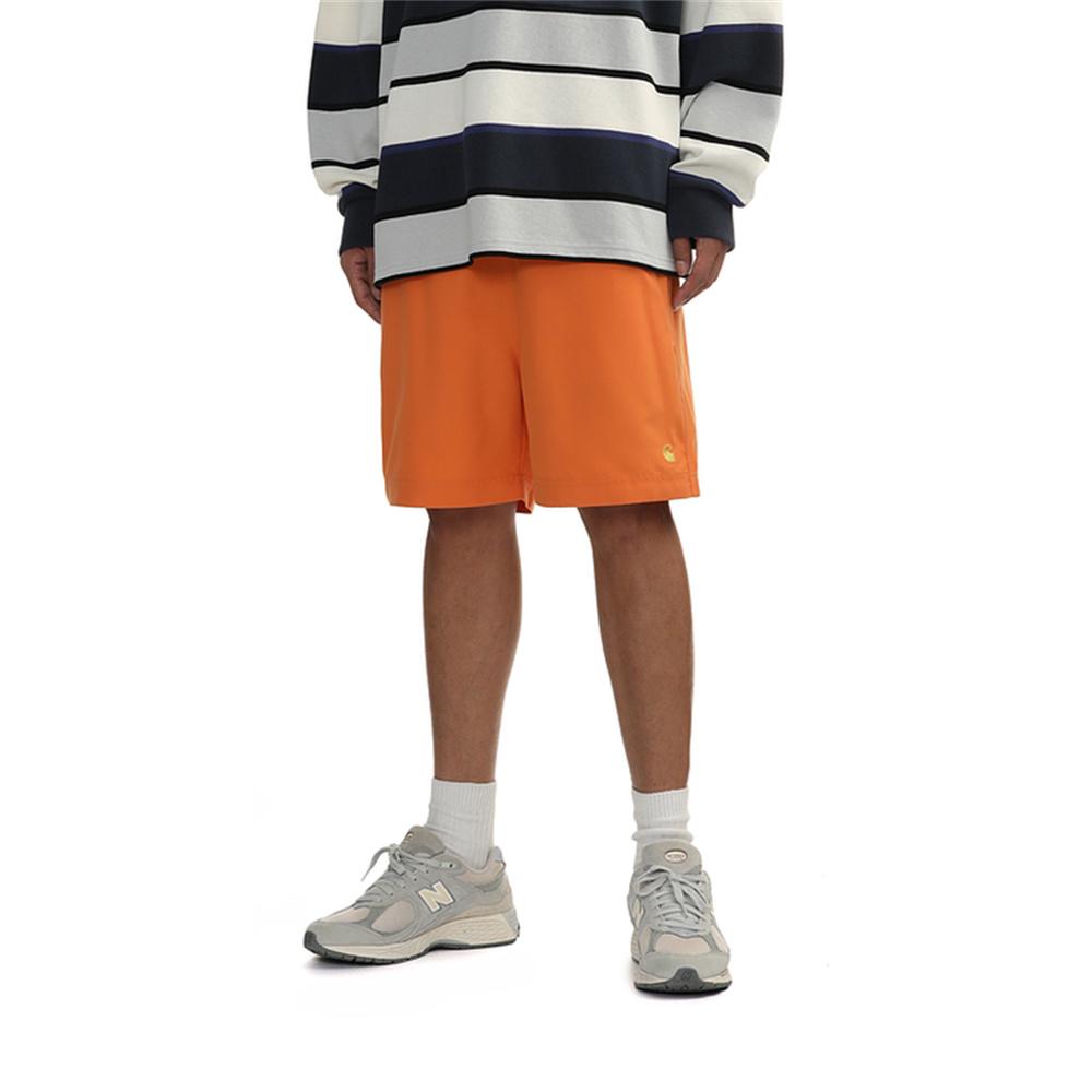 Carhartt WIP Chase Swim Trunks Mesh Lining Side Seam Pocket Logo Embroidered Swim Shorts Men swim trunks Orange I035062-2SB-XX