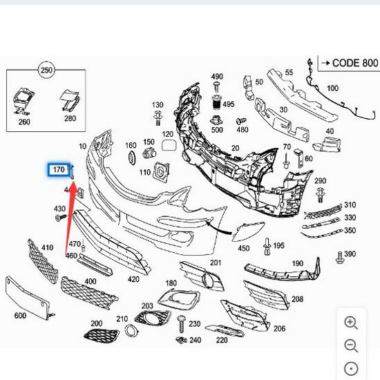 Front Bumper Tow Hook Cover Primer for Mercedes-Benz W251 R350