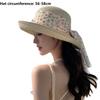 Lace Bowknot Sun Hat Large Brim Beach Hat Sweet Straw Hat  Women