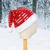 {HMA74} Green Red Stripe Velvet Christmas Hat Shiny Santa Hat Festive Party Cap for Adults Kids Festive Headwear Xmas Costume