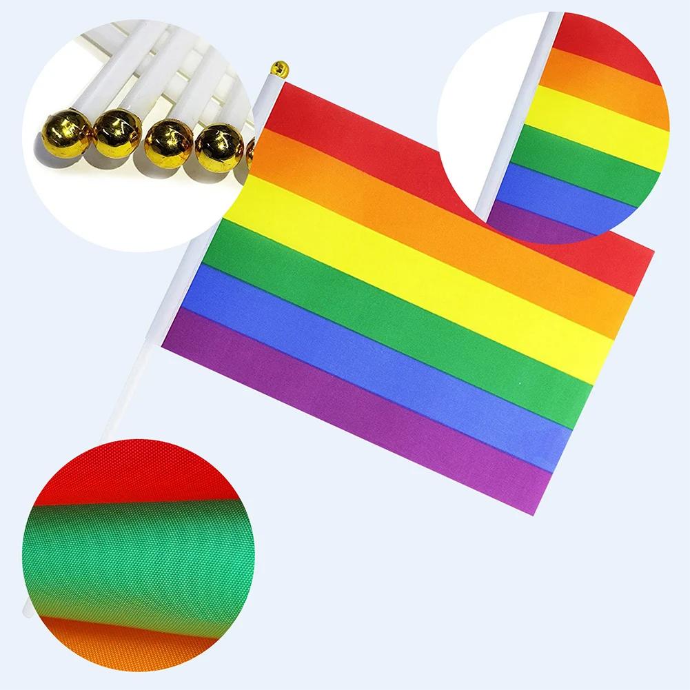 90X150cm LGBT Pride Rainbow Flags Banners Vivid Color Rainbow LGBT Decorative Garden Flag Double Stitched for Home/Outdoor Decor