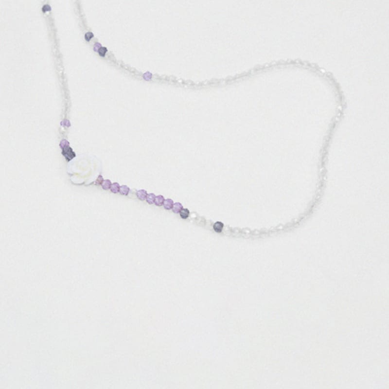 Kiee Oshimu (Silver 925) 707 White Rose Beads Necklace