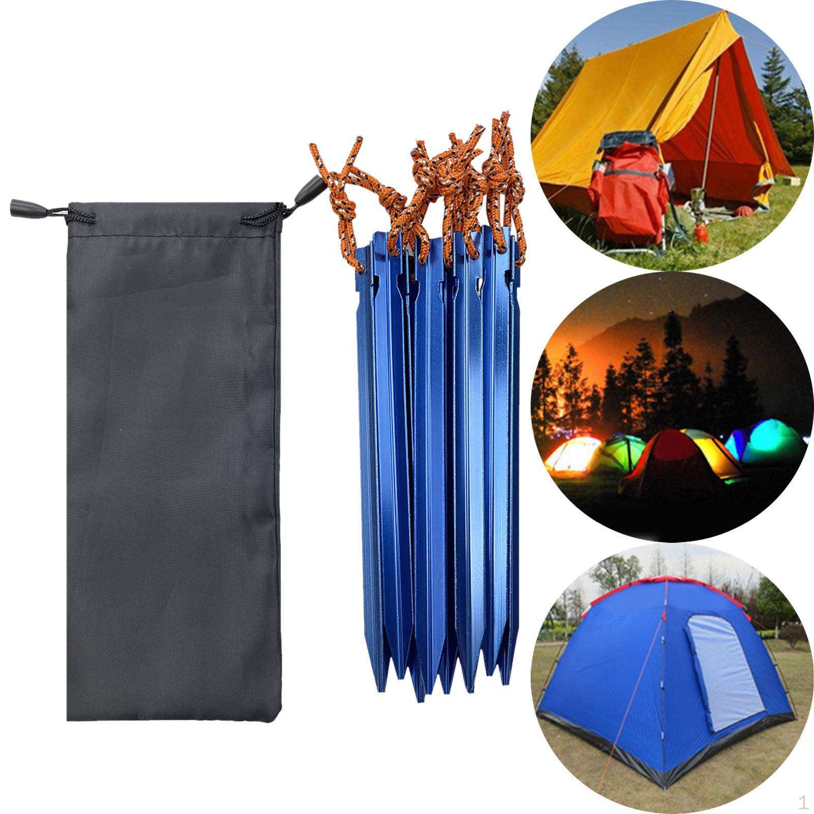 

Негибкие прочные колышки для палаток с гвоздями для навеса для наружного садоводства 10 Pieces Blue