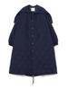 Beams Boy Women's Nylon Quilted Hooded Coat, D.Navy, Free Size
