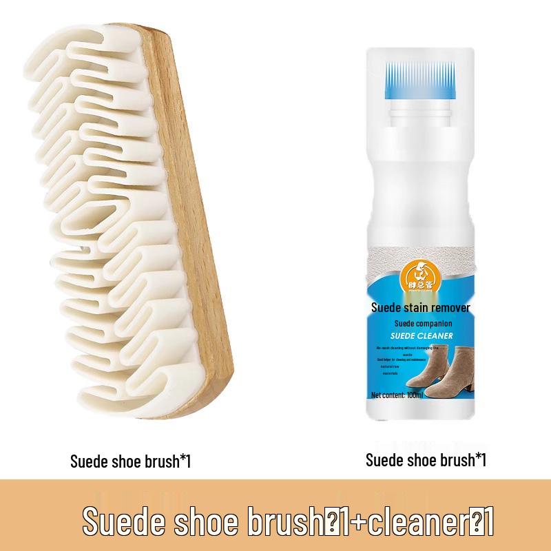 Suede Leather Shoe Care Brush Set with Eraser - Soft Bristle and Deerskin Brushes for Birkenstocks