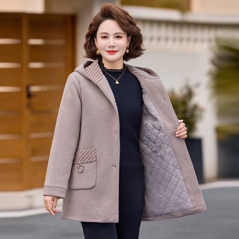 Yalu Women's Autumn Striped Hooded Jacket for Seniors