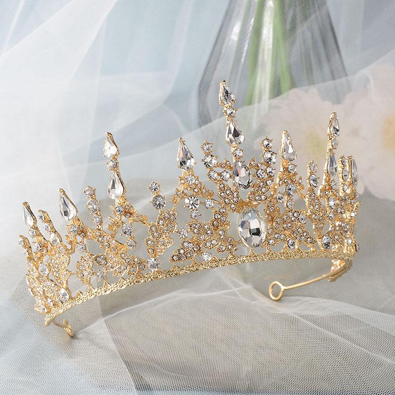 Bridal Jewelry Crown Hair Accessories Retro Palace Style Alloy Rhinestone Wedding Dress Bridal Headwear
