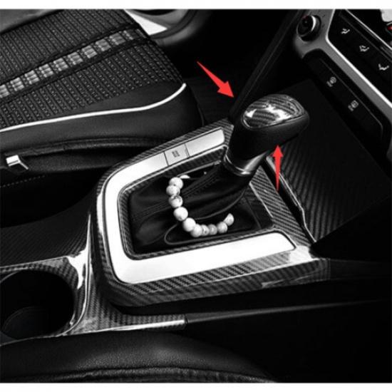 Fit For Hyundai Elantra 2017-2020 Carbon ABS Gear Shift Knob Head Cover Trim Cap