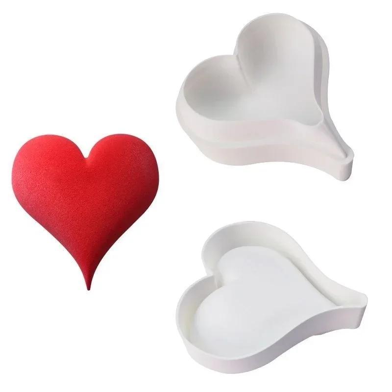 1pcs Silicone Heart Shaped 3D Cake Mold Baking Pastry Mold Chocolate Mousse Mold Cake Decorating Tool Baking Tray