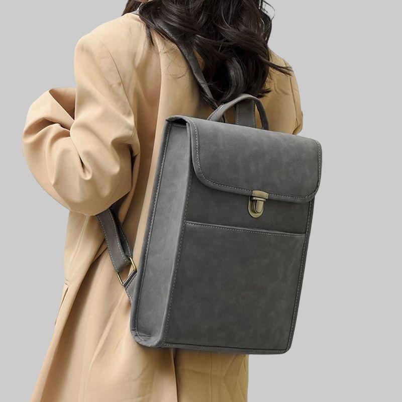 New British schoolbag 2025 computer bag senior college student casual backpack notebook retro backpack