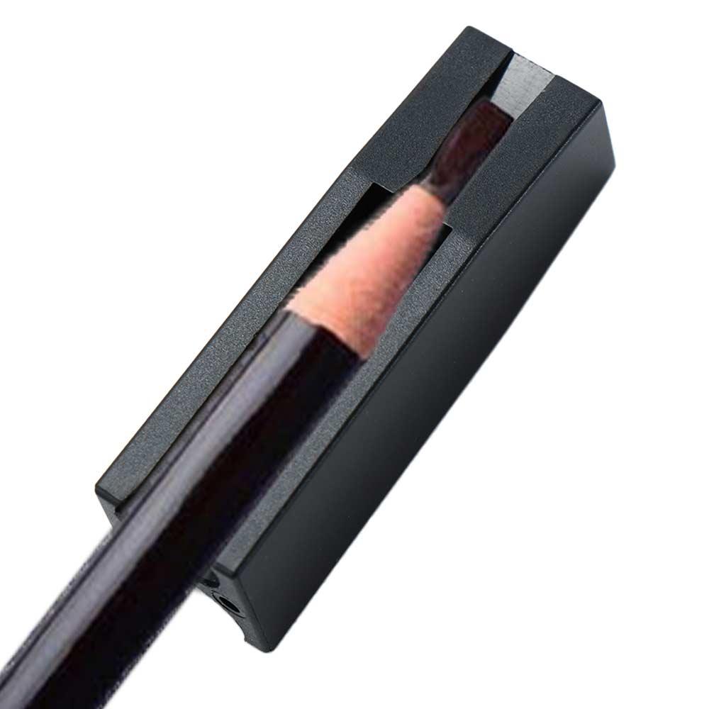 

2 In 1 Eyebrow Pencil Sharpener Eyebrow Sharpener Base Eyebrow Sharpening Slot Makeup Tool чорний