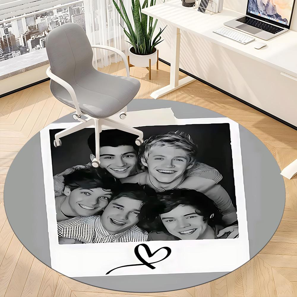 1pc One Direction Music Band Office Round Area Rug, Under Office Chairs Bedroom Living Room Home Decor a1016276