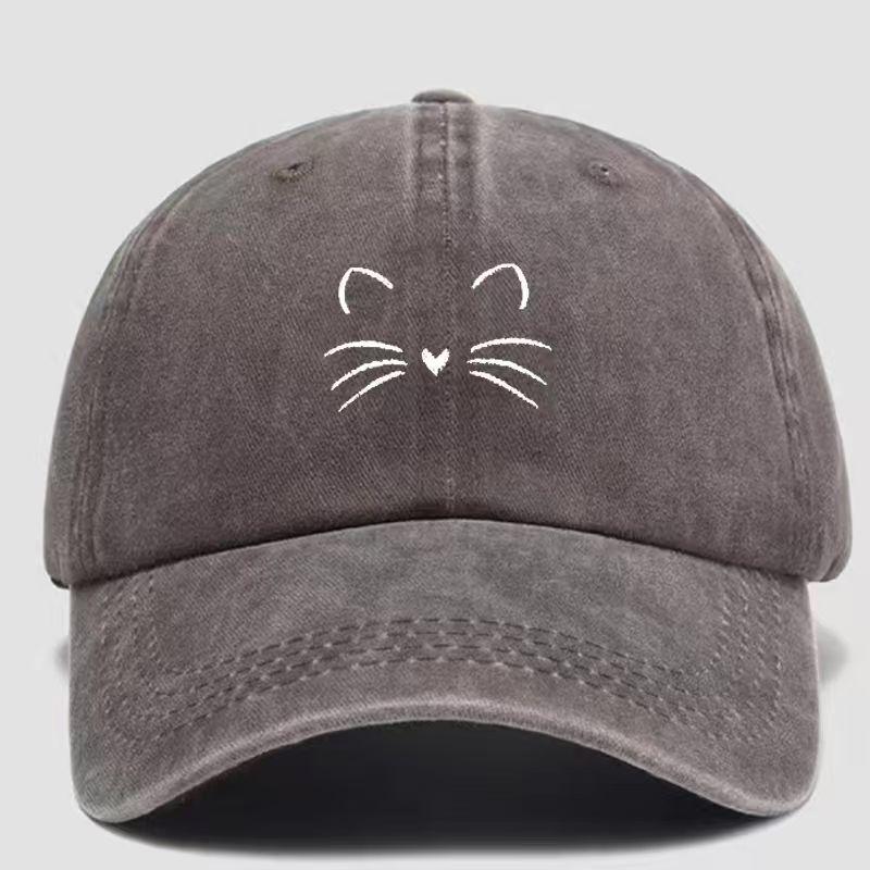 

Cat Baseball Cap for Unisex & Women Lightweight Sun Protection Hat with Curved Brim Casual Outdoor Hat in Black Adjustable