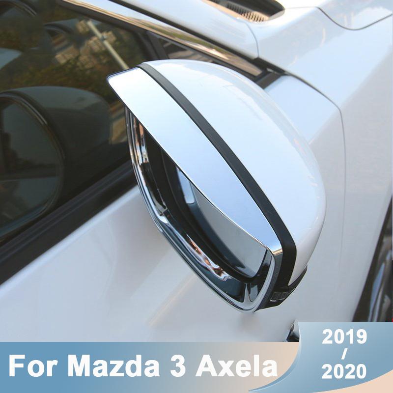 ABS Chrome Espelho Retrovisor Do Carro À Prova De Chuva Capa De Sobrancelha Capa De Lâmina De Chuva Para Mazda 3 Axela Acessórios Exteriores
