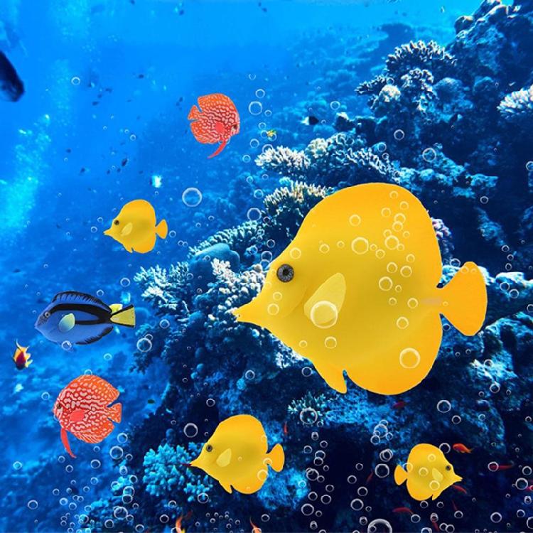 Artificial Fish Aquarium Silicone Floating Movable Fake Fish for Fish for Tank