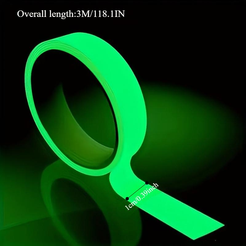 Glow-In-The-Dark Tape Adhesive Tape for Night Visibility Safety Warning Tape for Security and Home Decor