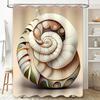 Artistic Shell Shower Curtain Waterproof Home Decor Bathroom Accessories Customizable Size Available