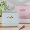Paper 2027 Desk Calendar Spiral Binding Flip Calendar Durable Academic Planner  Office Desk